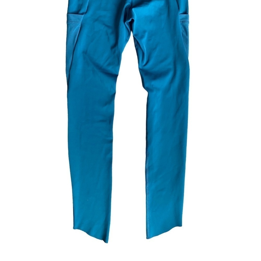 Gymshark High Waisted Venture Leggings Teal Blue Mesh Pockets Size‎ Small - Picture 6 of 11